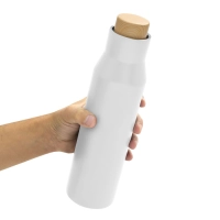Botella de 500 ml doble pared, sellada al vacio, de 6.8 x 26 cmts