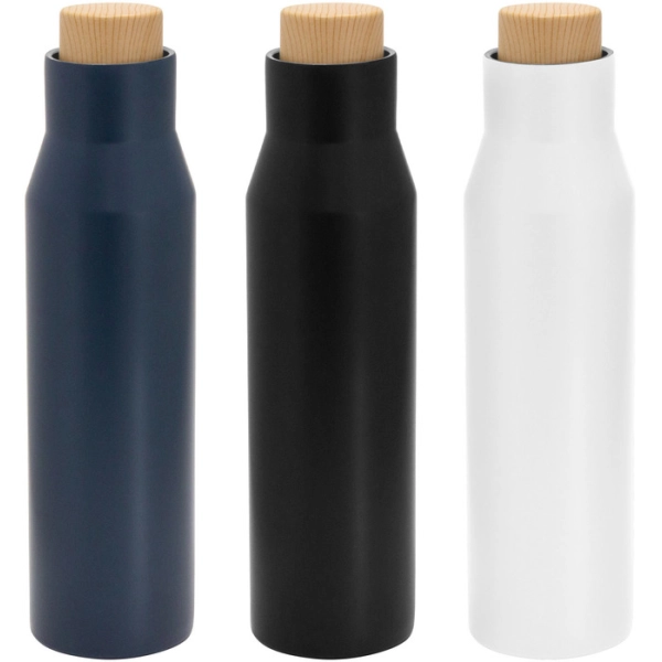 Botella de 500 ml doble pared, sellada al vacio, de 6.8 x 26 cmts