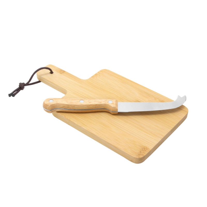 Tabla para Quesos con Cuchillo, de 22 x 12 x 1.2 cmts, en caja