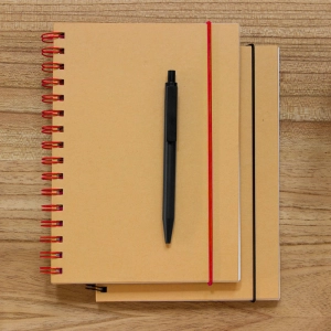 Libreta Argollada con 70 hojas rayadas, de 21 x 14.7 cmts