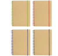 Libreta Argollada con 70 hojas rayadas, de 21 x 14.7 cmts