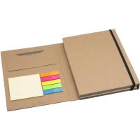 Cuaderno con Block, Post It y multiples funciones, 15 x 21 x 2.4 cmts