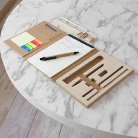 Cuaderno con Block, Post It y multiples funciones, 15 x 21 x 2.4 cmts