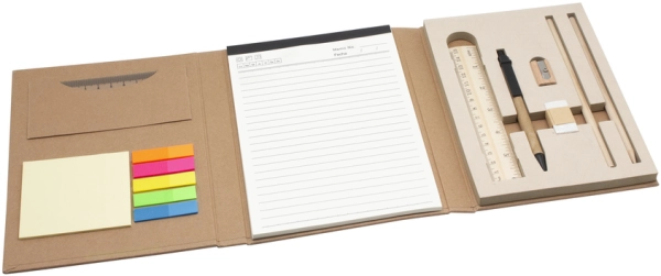 Cuaderno con Block, Post It y multiples funciones, 15 x 21 x 2.4 cmts