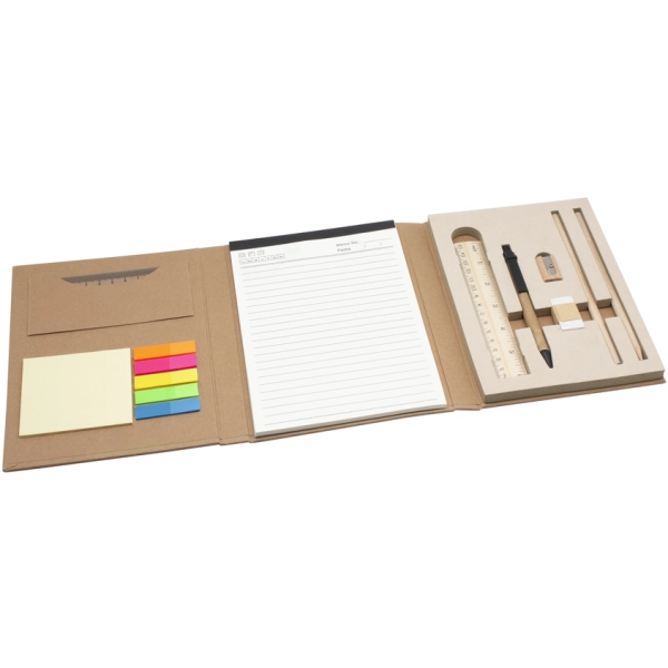 Cuaderno con Block, Post It y multiples funciones, 15 x 21 x 2.4 cmts