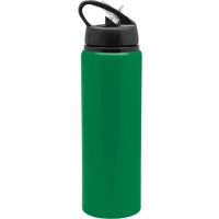 Botella de 800 ml en aluminio, con manija y pitillo, tamaño 7 x 25 cmts