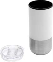 Mug doble pared 500 ml en Polipropileno y Acero inoxidable, 8 x 17.6 cm