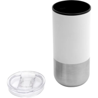 Mug doble pared 500 ml en Polipropileno y Acero inoxidable, 8 x 17.6 cm