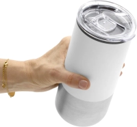 Mug doble pared 500 ml en Polipropileno y Acero inoxidable, 8 x 17.6 cm