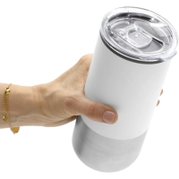 Mug doble pared 500 ml en Polipropileno y Acero inoxidable, 8 x 17.6 cm