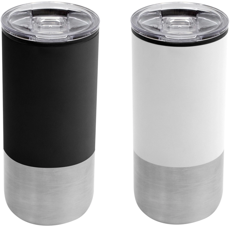 Mug doble pared 500 ml en Polipropileno y Acero inoxidable, 8 x 17.6 cm