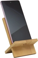 Soporte de Escritorio para Celular en Bambu, tamaño 14 x 8 x 0.8 cmts