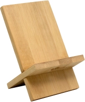 Soporte de Escritorio para Celular en Bambu, tamaño 14 x 8 x 0.8 cmts