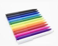 Boligrafo plastico retractil con boton push para destapar