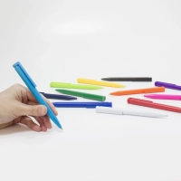 Boligrafo plastico retractil con boton push para destapar