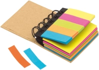 Block Argollado de Memos Adhesivos tamaño 7.5 x 2 x 7 cmts
