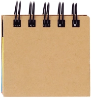 Block Argollado de Memos Adhesivos tamaño 7.5 x 2 x 7 cmts