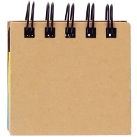 Block Argollado de Memos Adhesivos tamaño 7.5 x 2 x 7 cmts