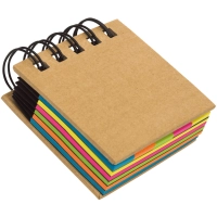 Block Argollado de Memos Adhesivos tamaño 7.5 x 2 x 7 cmts