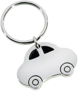 Llavero Metalico Carro tamaño 4.3 x 3 x 0.4 cmts, en caja de regalo