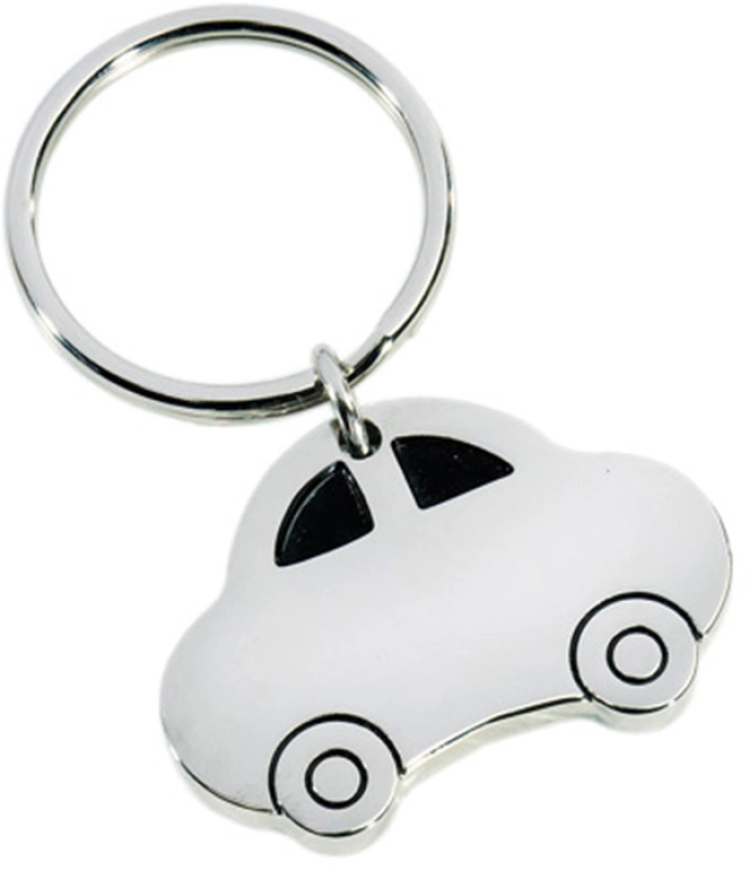 Llavero Metalico Carro tamaño 4.3 x 3 x 0.4 cmts, en caja de regalo