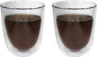Set de 2 Vasos de Vidrio doble pared, de 280 ml, 8.3 x 10 cmts, en caja