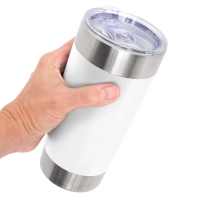 Mug Termico doble pared de 600 ml, con tapa vacuum, 8.5 x 18 cmts