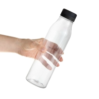 Botella plastica transparente de 750 ml, tamaño 7 x 24.5 cmts
