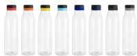Botella plastica transparente de 750 ml, tamaño 7 x 24.5 cmts