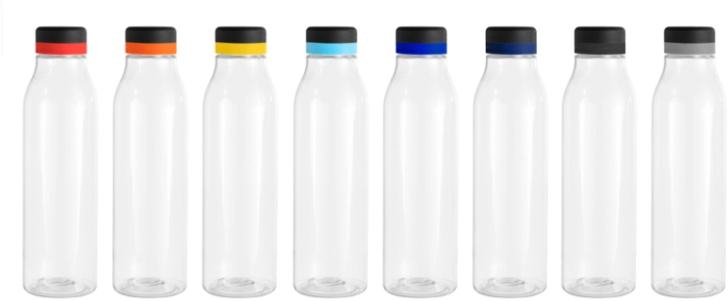 Botella plastica transparente de 750 ml, tamaño 7 x 24.5 cmts