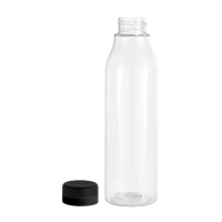 Botella plastica transparente de 750 ml, tamaño 7 x 24.5 cmts