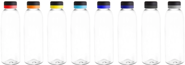 Botella plastica transparente de 780 ml, tamaño 7 x 23 cmts