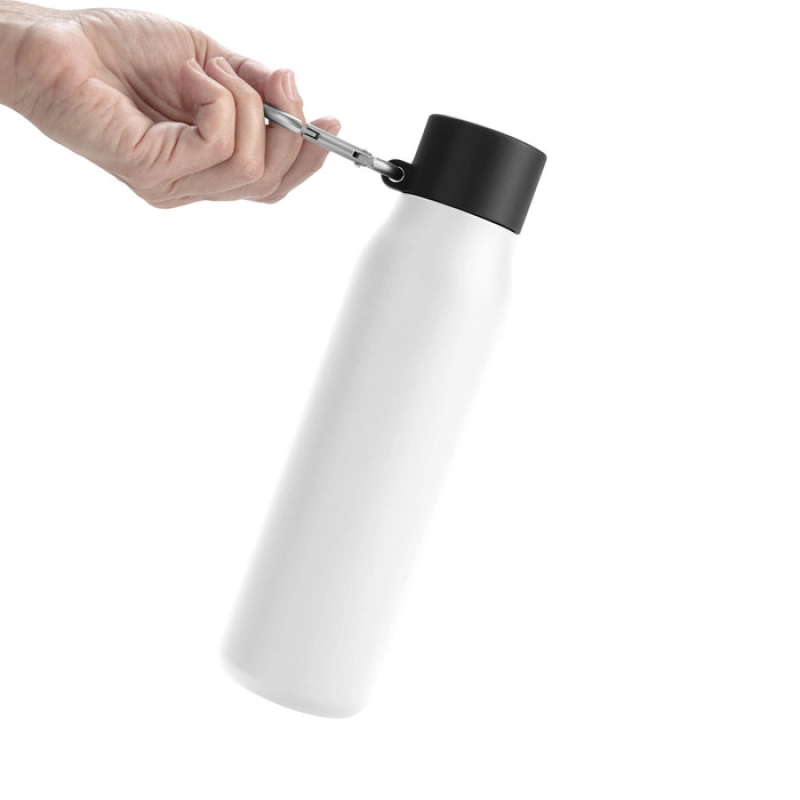 Botella de 550 ml doble pared, en acero, de 6.5 x 25 cmts