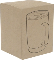 Mug doble pared con asa, de 350 ml, en acero, de 8.5 x 13 cmts