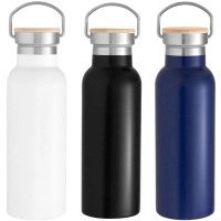 Botella termica de 550 ml, en acero, tamaño 7.2 x 22.3 cmts, en caja