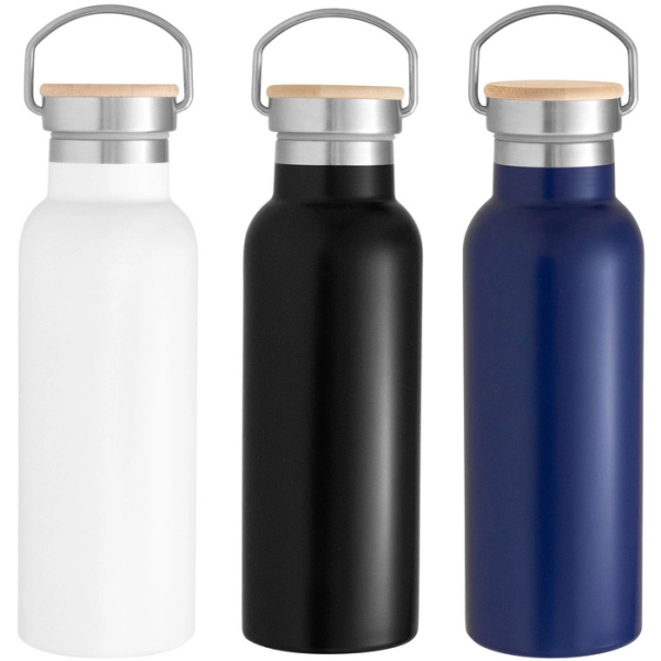 Botella termica de 550 ml, en acero, tamaño 7.2 x 22.3 cmts, en caja