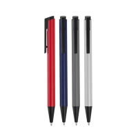Boligrafo retractil en aluminio y ABS, de 14 cmts