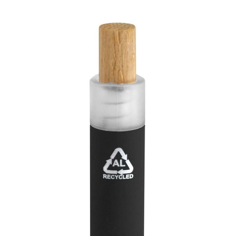 Boligrafo Retractil en materiales reciclados aluminio y bambu, de 13.4 cm