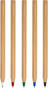 Boligrafo de bambu y punta plastica