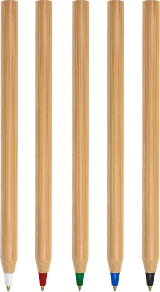Boligrafo de bambu y punta plastica