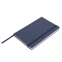 Libreta en Carton cubierta de RPET 300D, con 80 hojas, 14 x 21 x 1.5 cmts