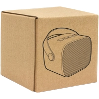 Parlante BT stereo, con radio FM, manija en cuerina, 8.5 x 6.5 x 7.3 cmts