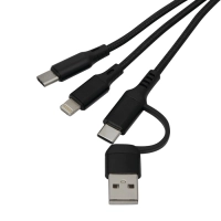 Cable Multiconector 2 en 1, con llavero, de 15.5 cmts