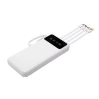 Cargador Power Bank 10.000 mAh, con multicables de carga, 14.6x6.7 x 2