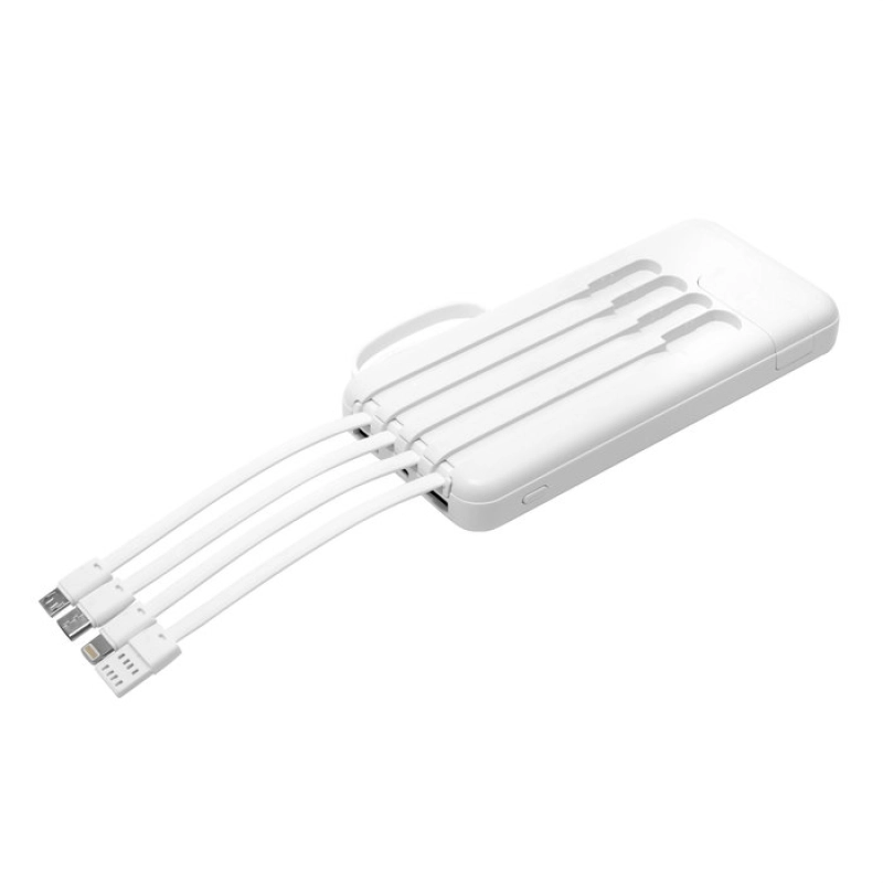 Cargador Power Bank 10.000 mAh, con multicables de carga, 14.6x6.7 x 2