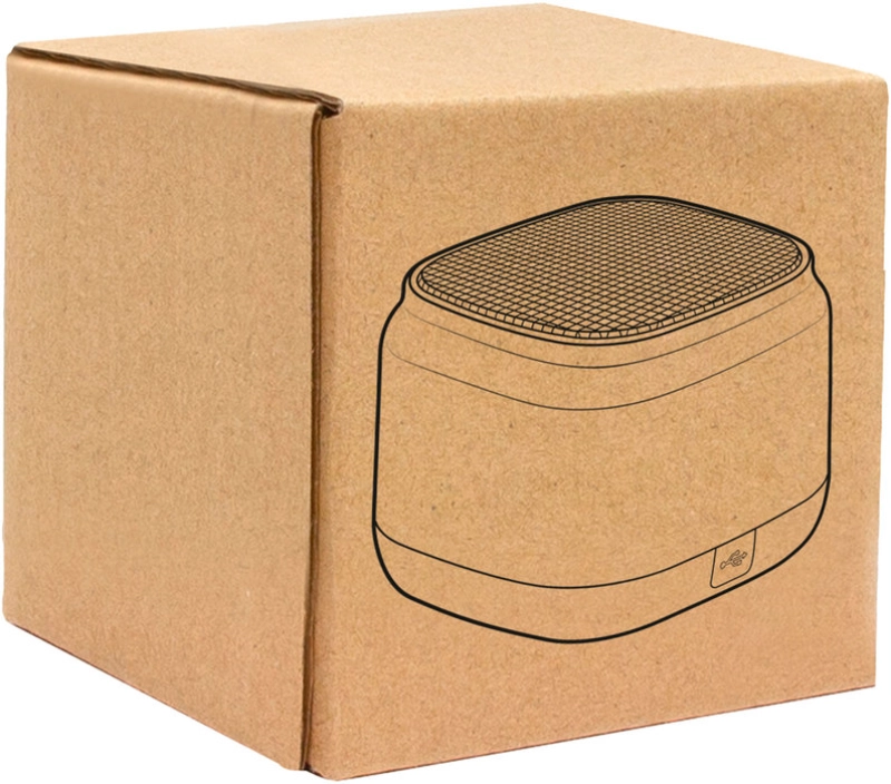 Parlante BT de 3W, 800 mAh, tamaño 7 x 7 x 5.8 cmts, en caja
