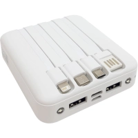 Cargador Power Bank con multiconectores 5000 mAh, 8.8 x 7.9 x2.6 cmts