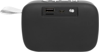 Parlante BT plastico, de 300 mAh, tamaño 12 x 7.5 x 3.5 cmts en caja