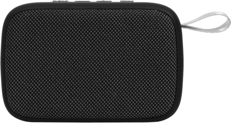 Parlante BT plastico, de 300 mAh, tamaño 12 x 7.5 x 3.5 cmts en caja