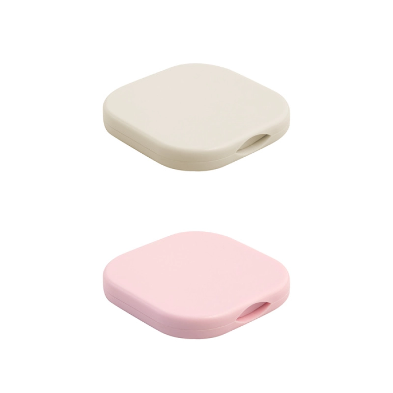 Espejo Doble de plastico y vidrio, tamaño 7 x 7 cmts